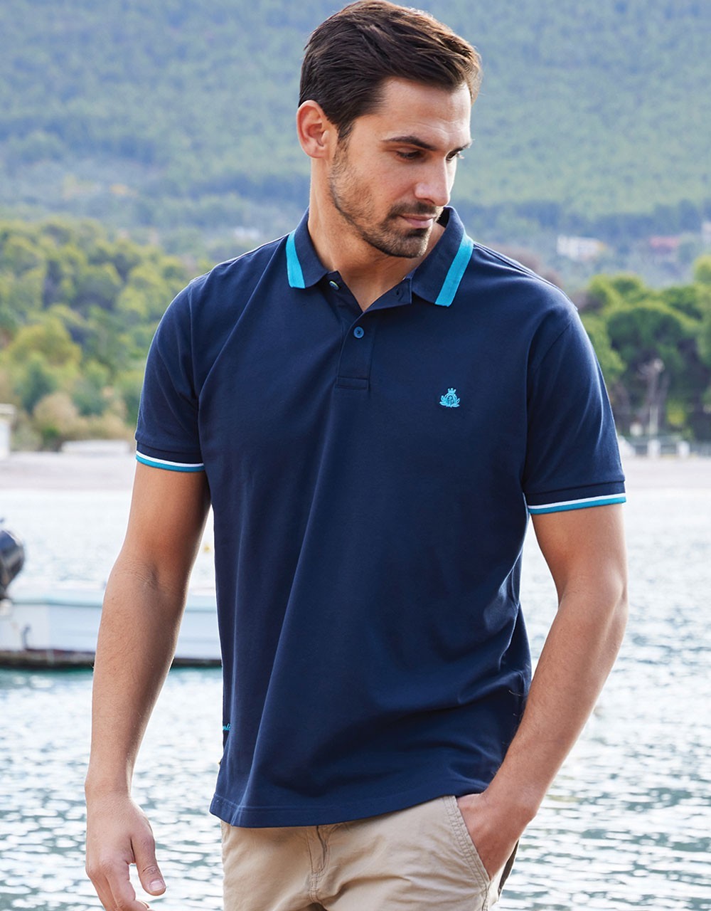 Μπλουζάκι Polo Κοντό Μανίκι Visconti 2810-4