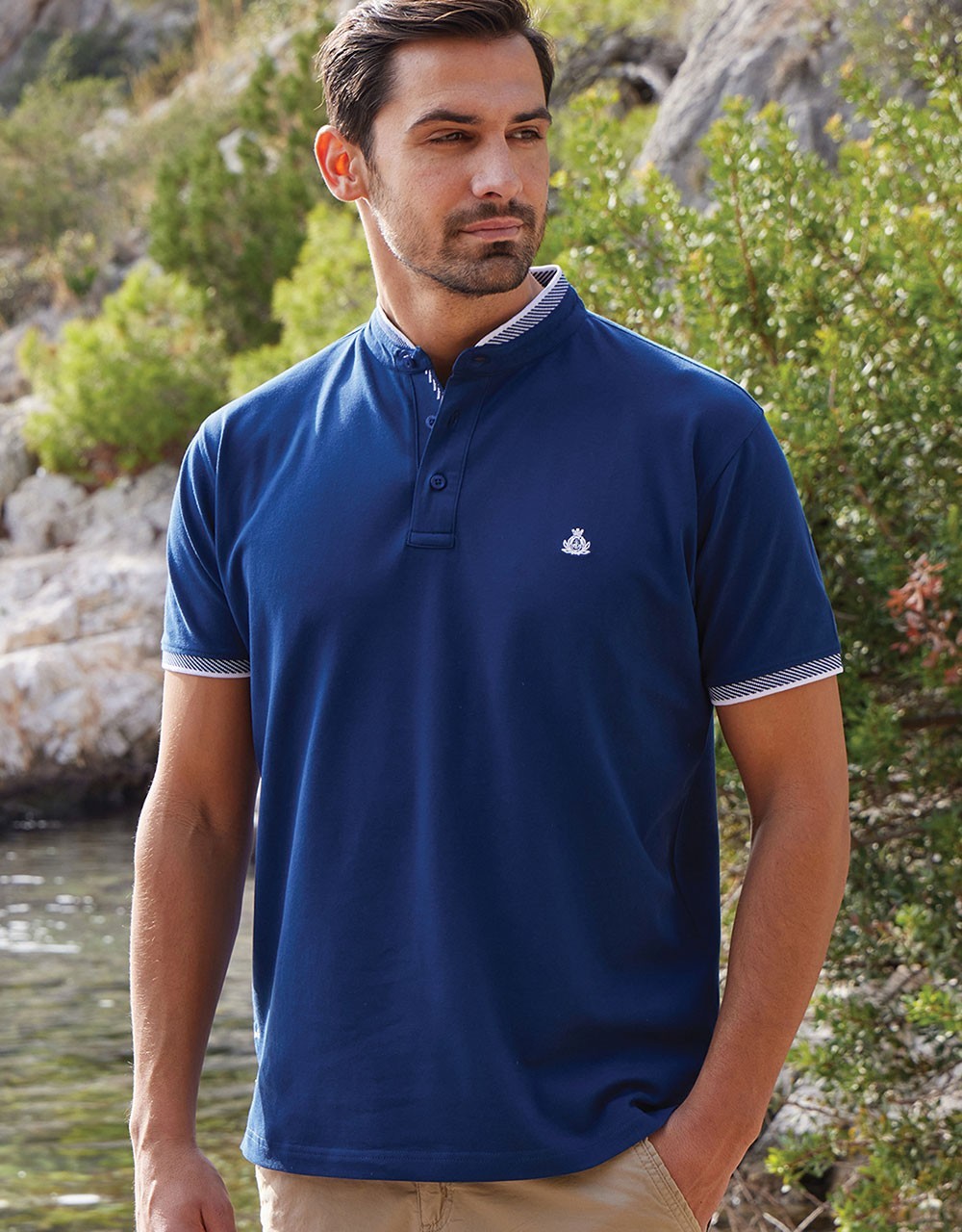 Μπλουζάκι Polo με Μάο γιακά Visconti 2812-1