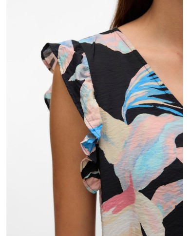 VMJOSIE SL V-NECK TOP WVN GA 10303762