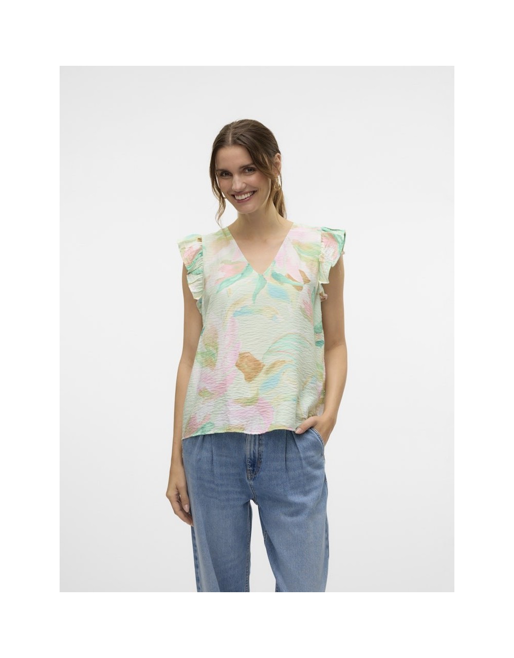 ΜΠΛΟΥΖΑ ΜΕ ΒΟΛΑΝ VMJOSIE SL V-NECK TOP WVN GA 10303762