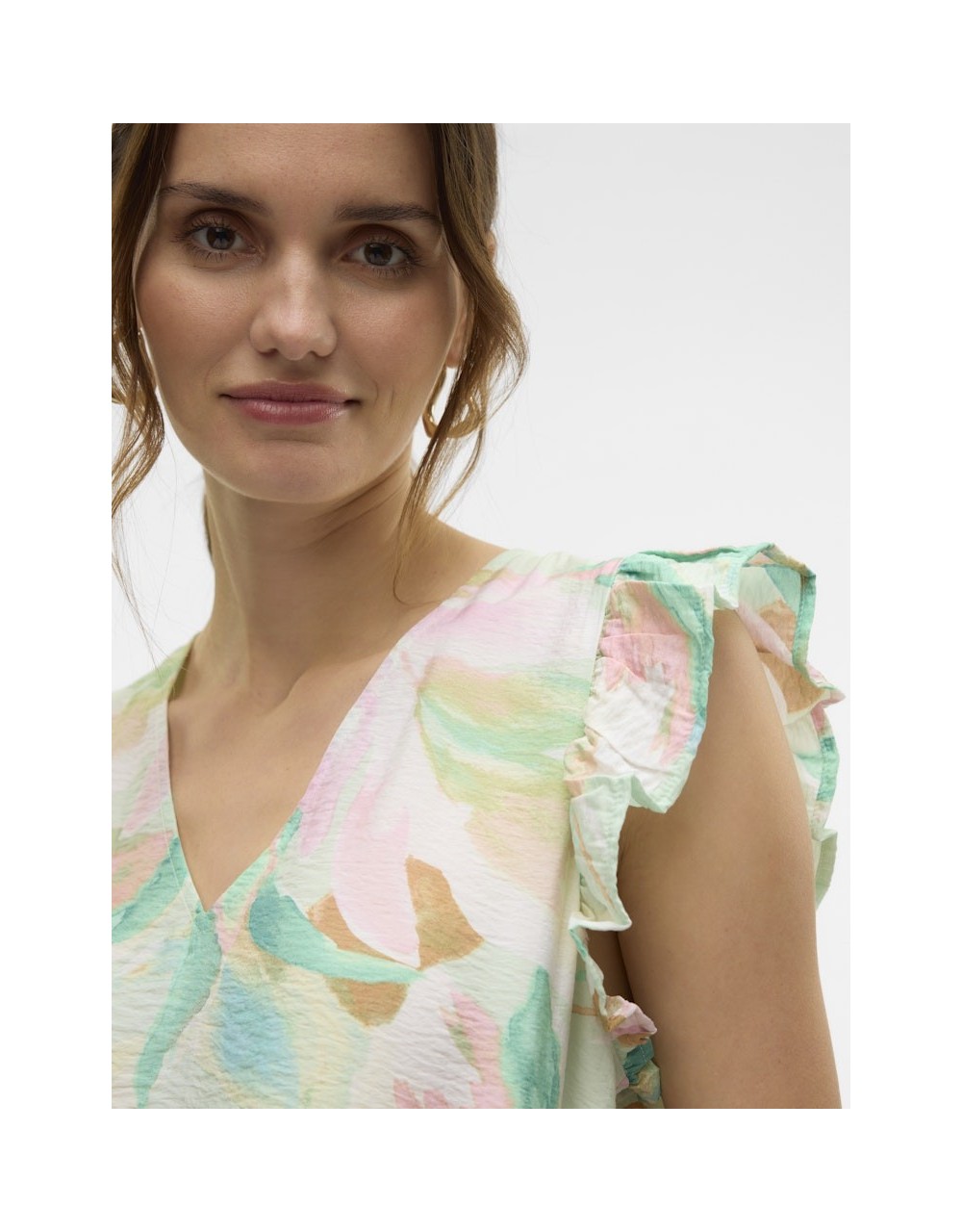 VMJOSIE SL V-NECK TOP WVN GA 10303762