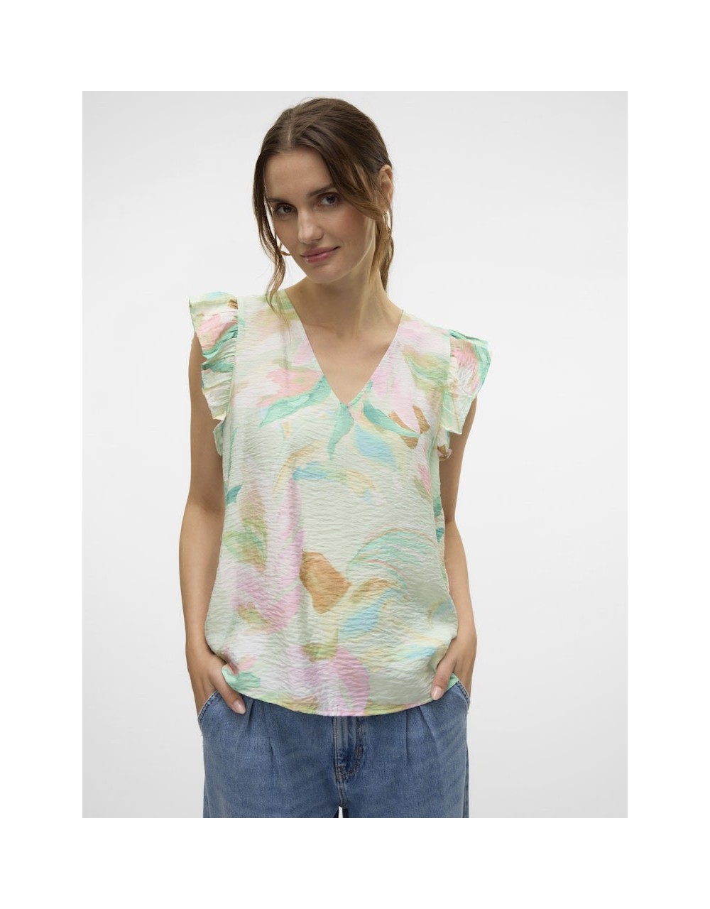 ΜΠΛΟΥΖΑ ΜΕ ΒΟΛΑΝ VMJOSIE SL V-NECK TOP WVN GA 10303762