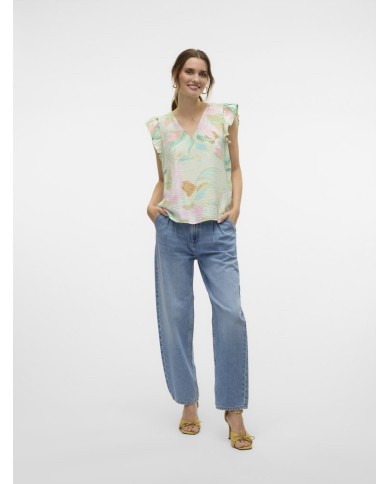 VMJOSIE SL V-NECK TOP WVN GA 10303762