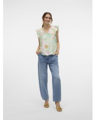 VMJOSIE SL V-NECK TOP WVN GA 10303762