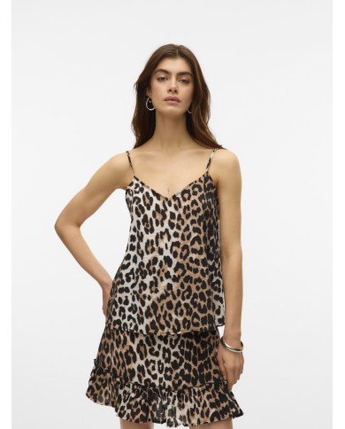 ANIMAL PRINT TOP  - VMJOSIE SINGLET TOP WVN GA