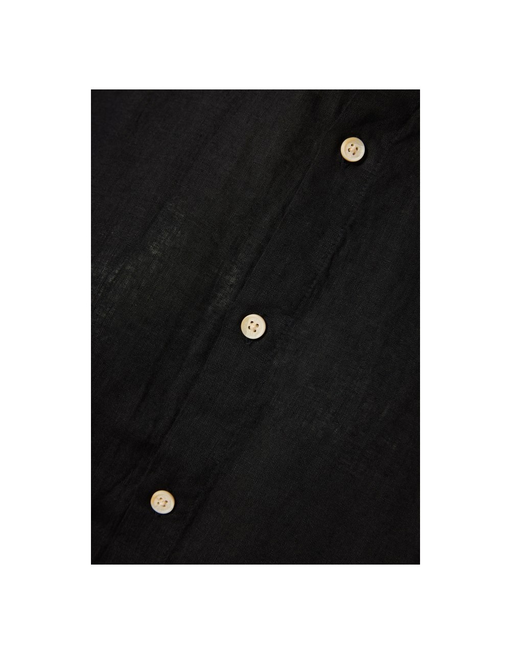 Mao neck garment dyed linen shirt