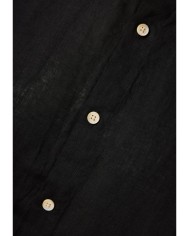 Mao neck garment dyed linen shirt