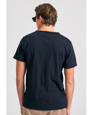 T-shirt με λαιμό henley και raw cuts - The essentials