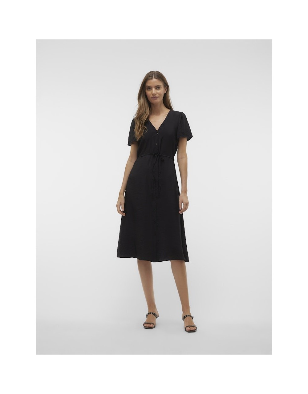 VMJOSIE SS CALF SHIRT DRESS WVN GA