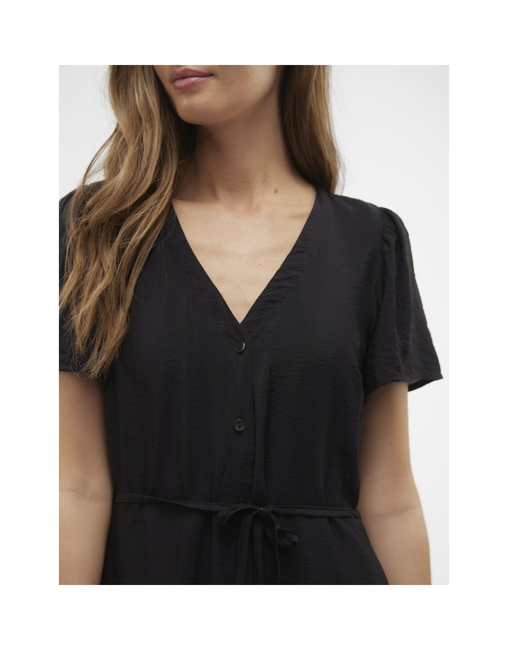 VMJOSIE SS CALF SHIRT DRESS WVN GA