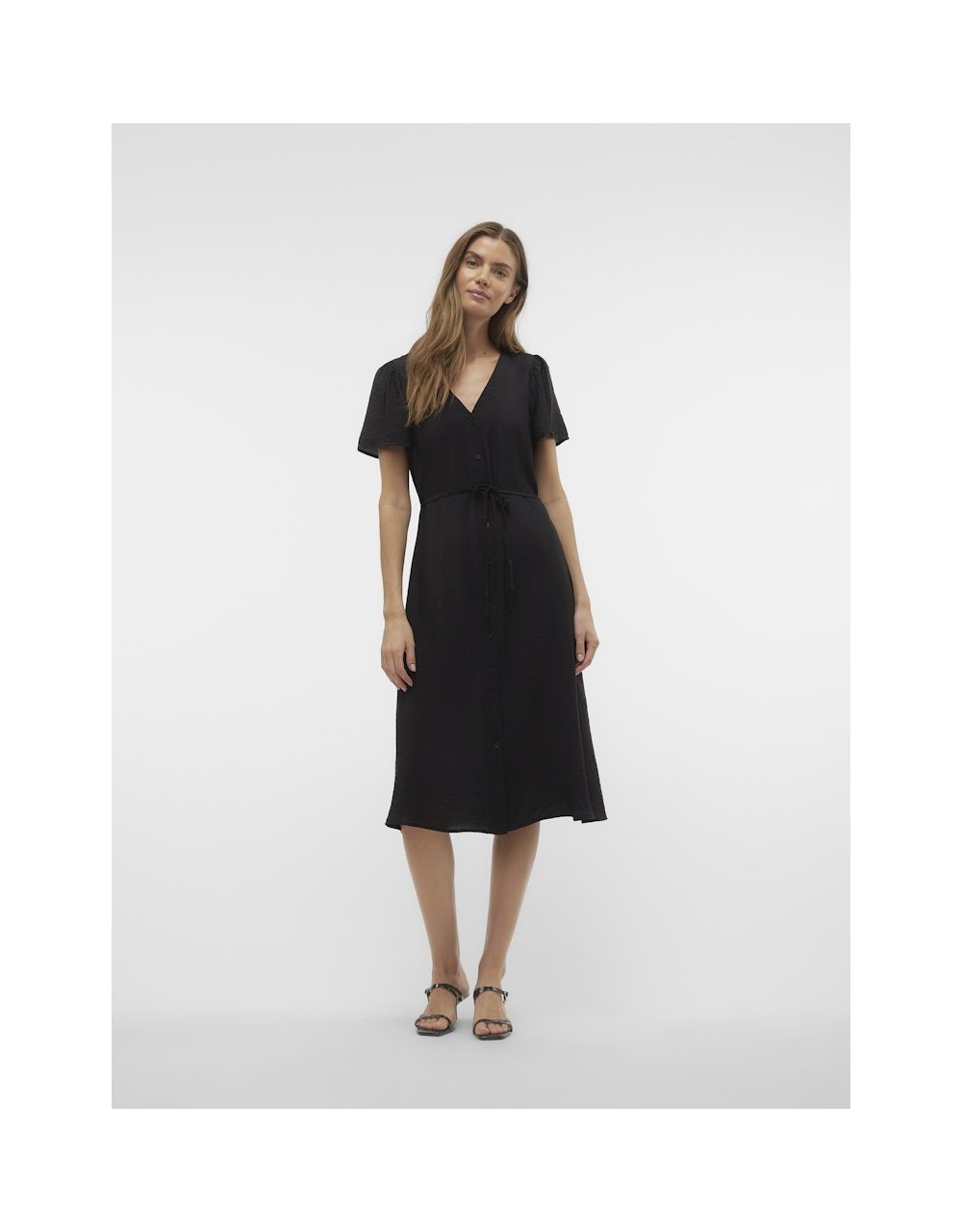 VMJOSIE SS CALF SHIRT DRESS WVN GA