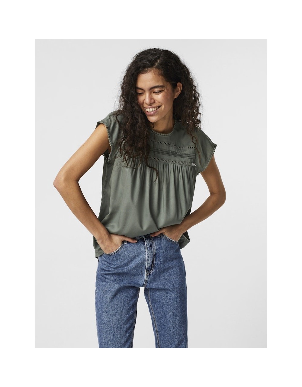 VMDEBBIE PLEAT S/L TOP GA - 10247943