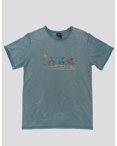 Πετροπλυμένο T-shirt - 3 ΠΟΔΗΛΑΤΕΣ