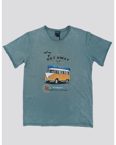 Stonewashed T-shirt - VAN GET AWAY