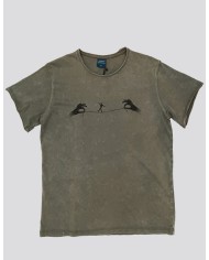 Stonewashed T-shirt - ΛΑΜΠΑ - Stonewashed