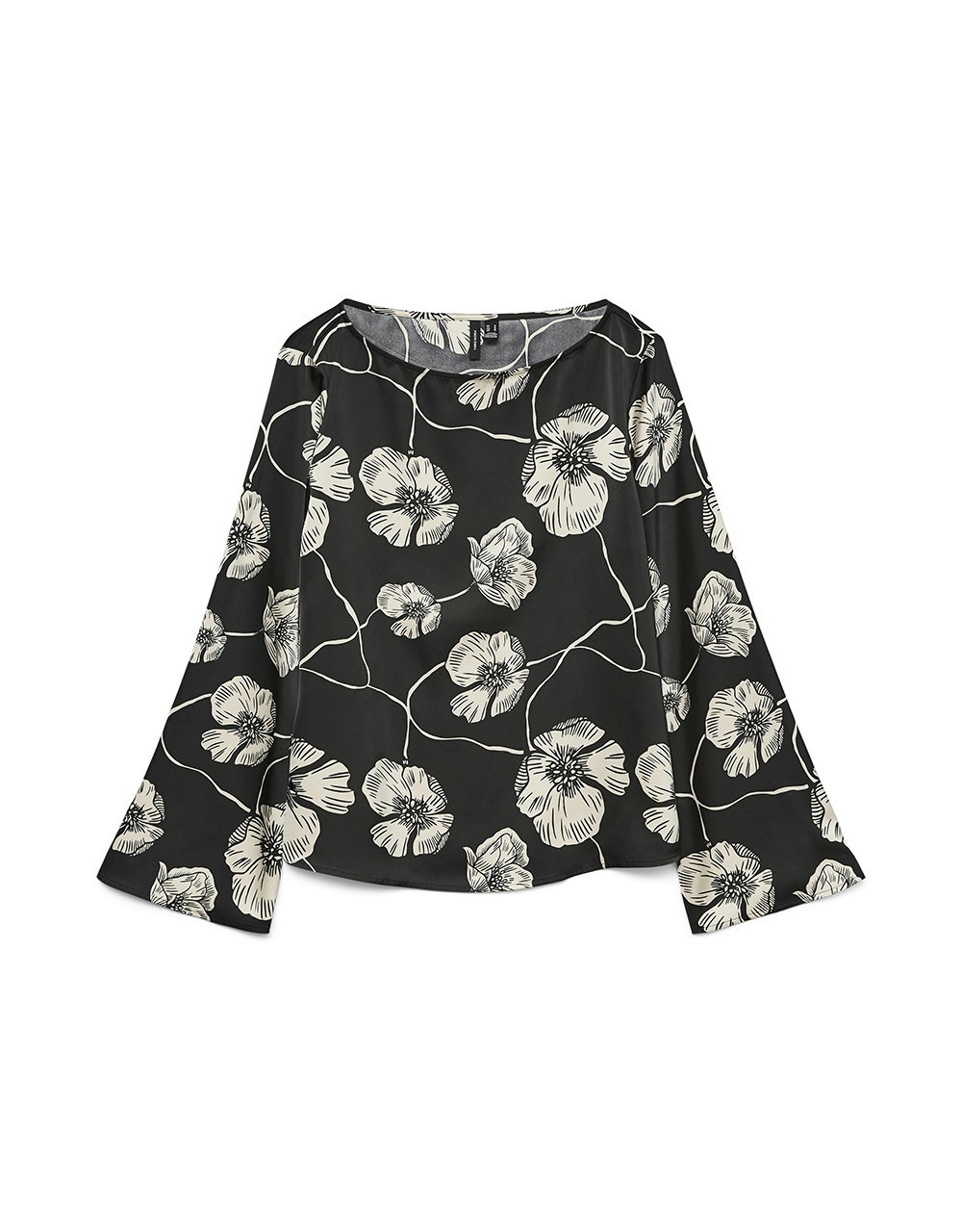 ΣΑΤΕΝ ΜΠΛΟΥΖΑ ΜΑΝΙΚΙ FLORAL