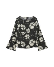 ΣΑΤΕΝ ΜΠΛΟΥΖΑ ΜΑΝΙΚΙ FLORAL