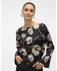 ΣΑΤΕΝ ΜΠΛΟΥΖΑ ΜΑΝΙΚΙ FLORAL