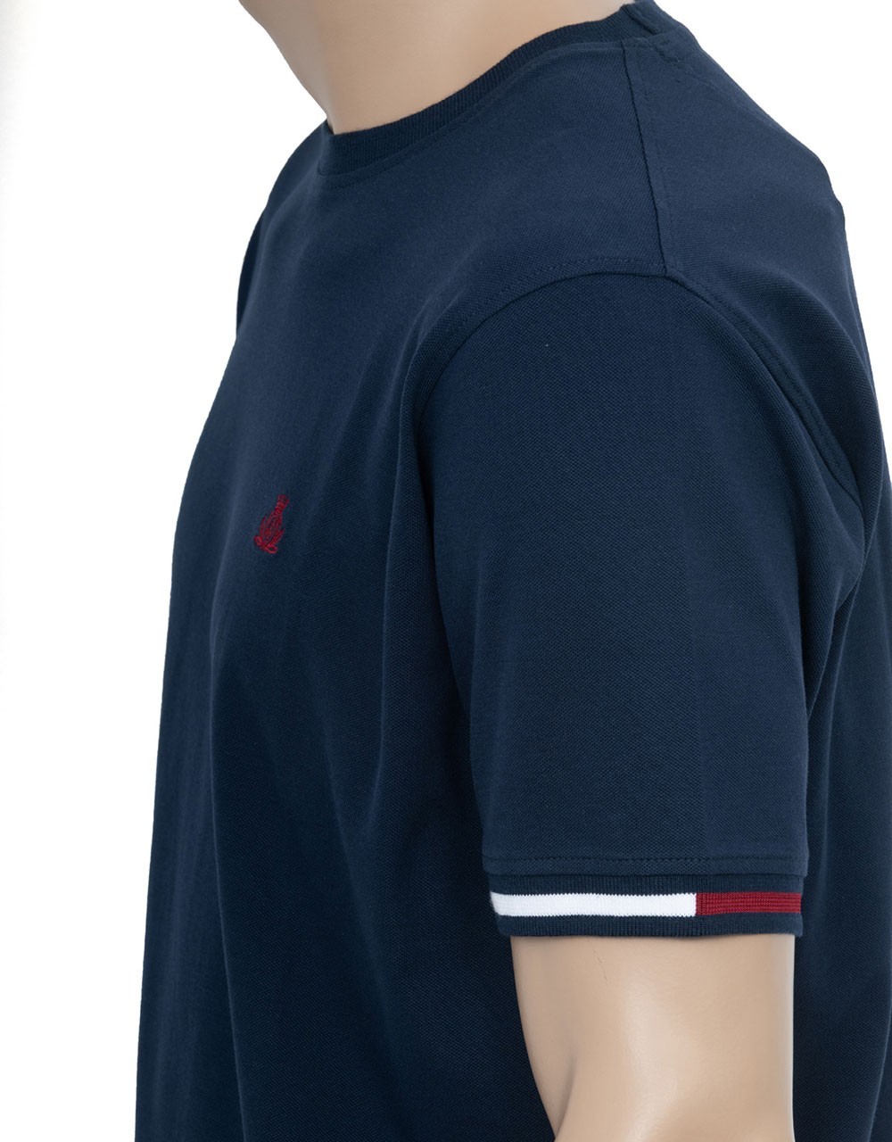 Ανδρικό T-Shirt με Πικέ Υφή και Λαιμόκοψη 2833-1 - T-Shirts