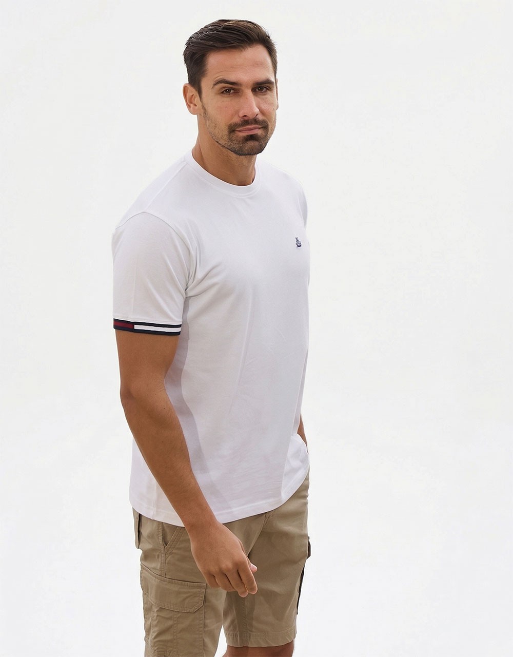 Ανδρικό T-Shirt με Πικέ Υφή και Λαιμόκοψη 2833-2 - T-Shirts