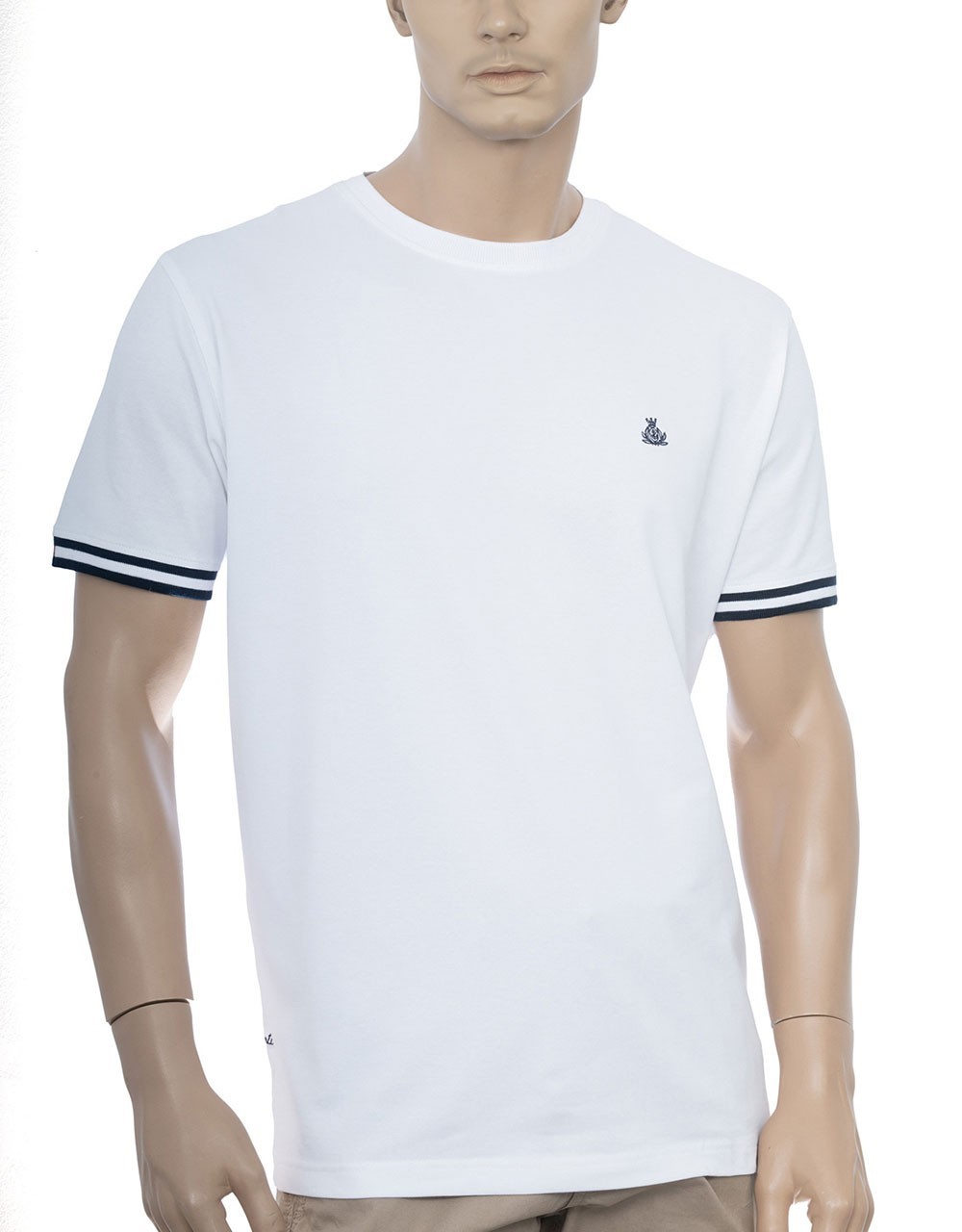 Ανδρικό T-Shirt με Πικέ Υφή και Λαιμόκοψη 2833-2 - T-Shirts