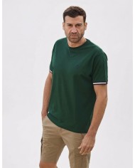 Ανδρικό T-Shirt με Πικέ Υφή και Λαιμόκοψη 2833-3 - T-Shirts