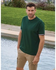 Men's Crew Neck T-Shirt with Pique Texture 2833-3 - T-Shirts