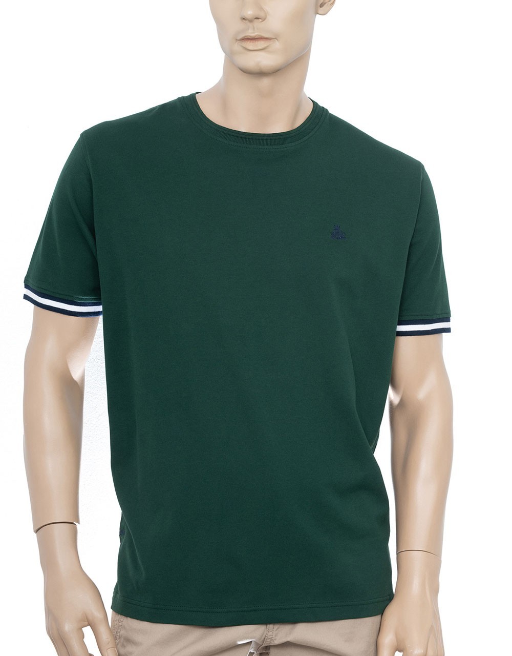 Men's Crew Neck T-Shirt with Pique Texture 2833-3 - T-Shirts