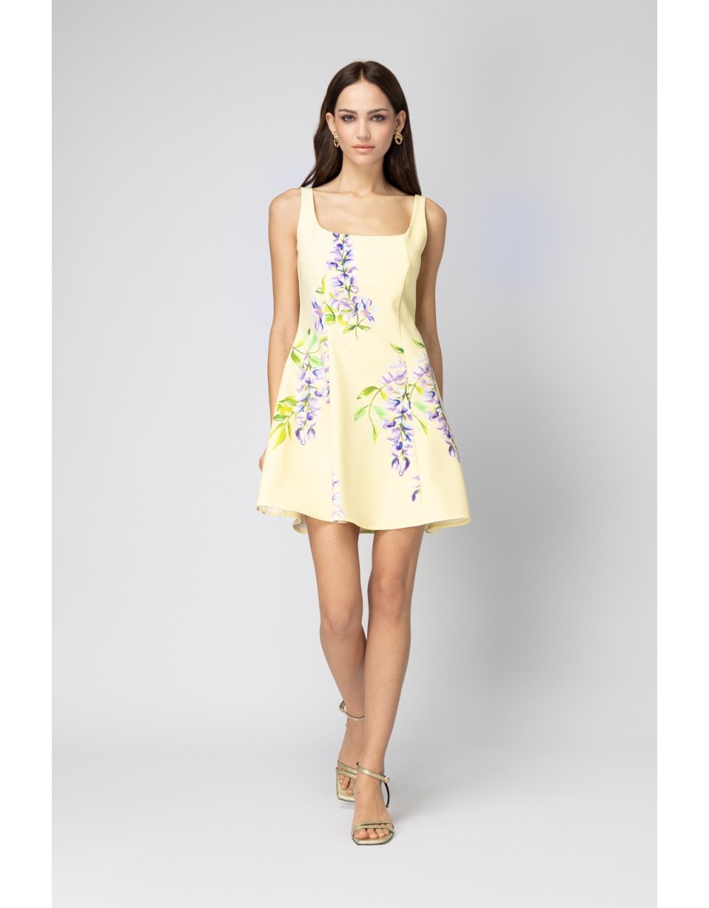 MINI FLORAL ΚΙΤΡΙΝΟ ΦΟΡΕΜΑ SOLEIL - Dresses