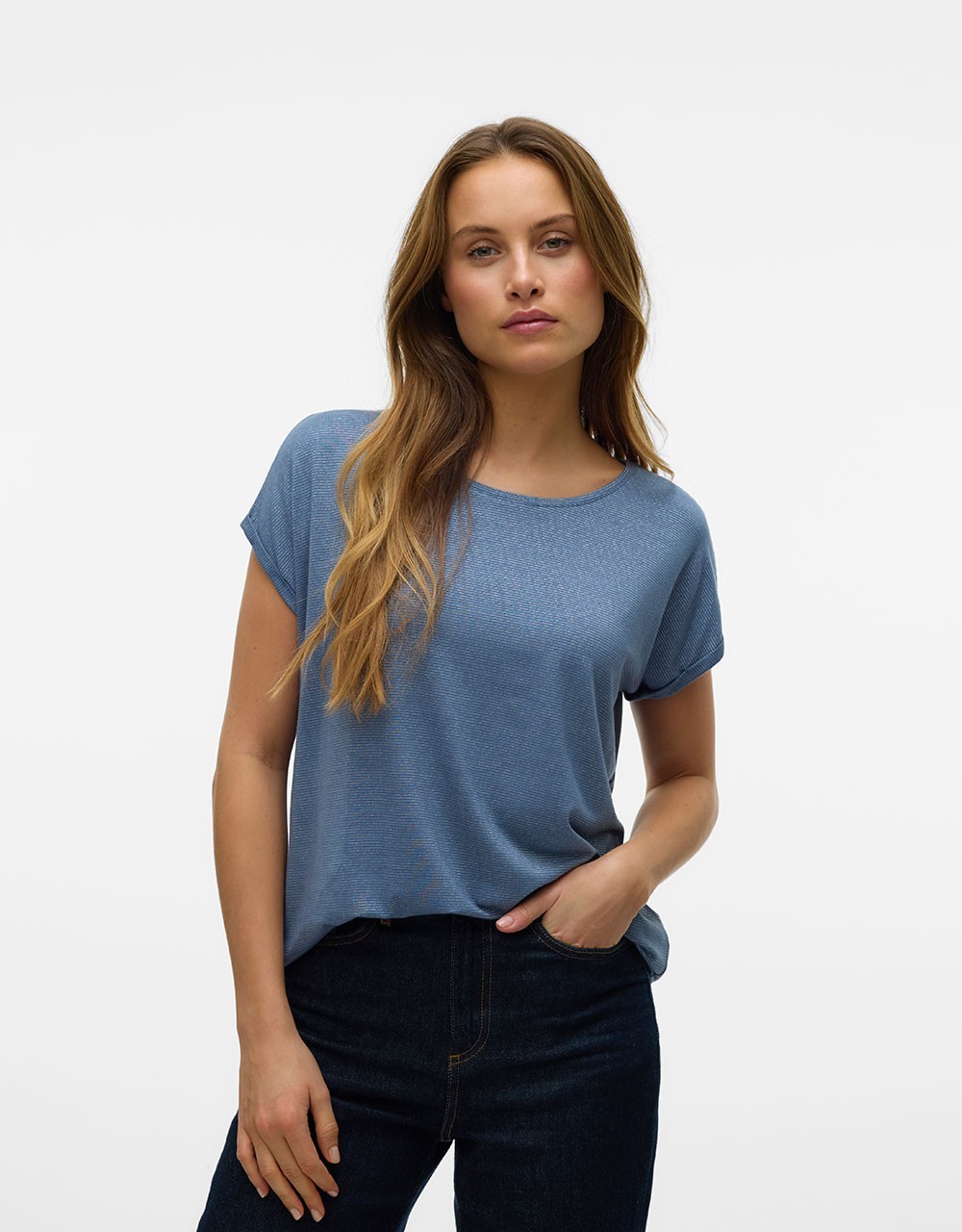 ΚΟΝΤΟΜΑΝΙΚΟ ΜΠΛΟΥΖΑΚΙ VMLAVA GLITTER STRIPE - Blouses - Shirts