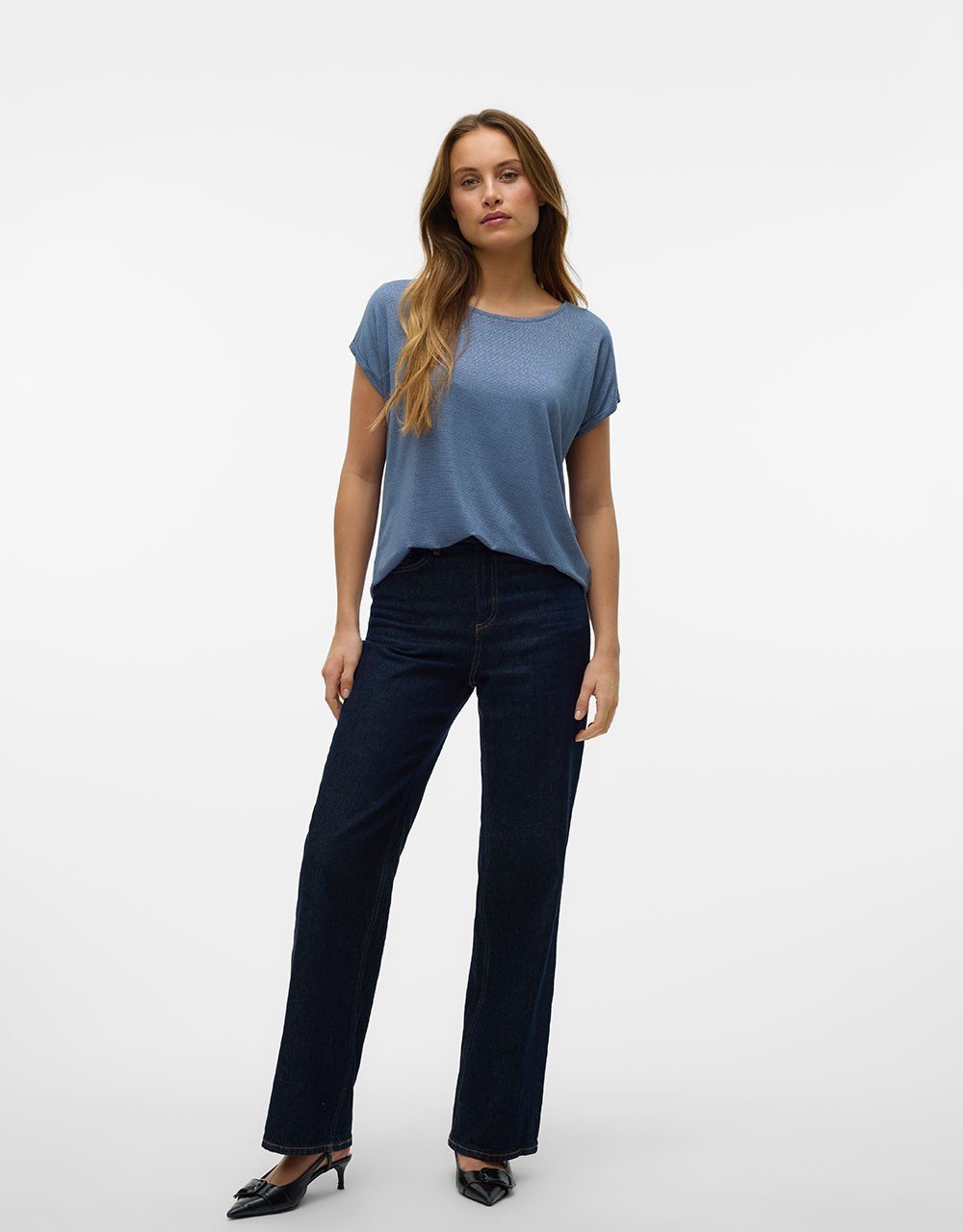 ΚΟΝΤΟΜΑΝΙΚΟ ΜΠΛΟΥΖΑΚΙ VMLAVA GLITTER STRIPE - Blouses - Shirts