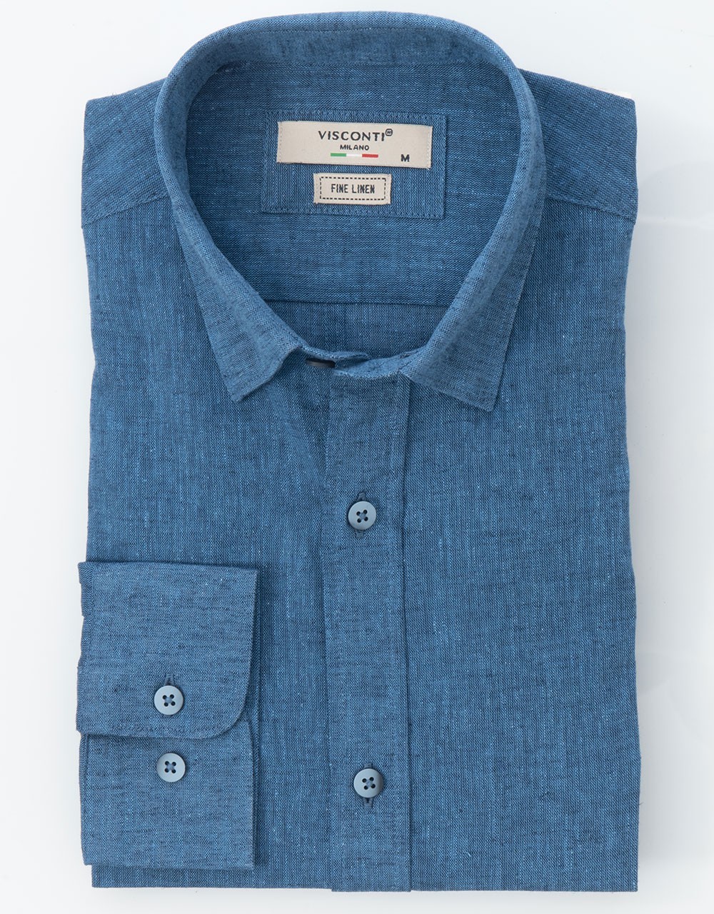Visconti Ανδρικό Πουκάμισο Λινό Με Μακρύ Μανίκι - Shirts