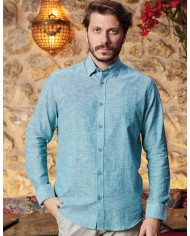 Visconti Ανδρικό Πουκάμισο Λινό Με Μακρύ Μανίκι - Shirts