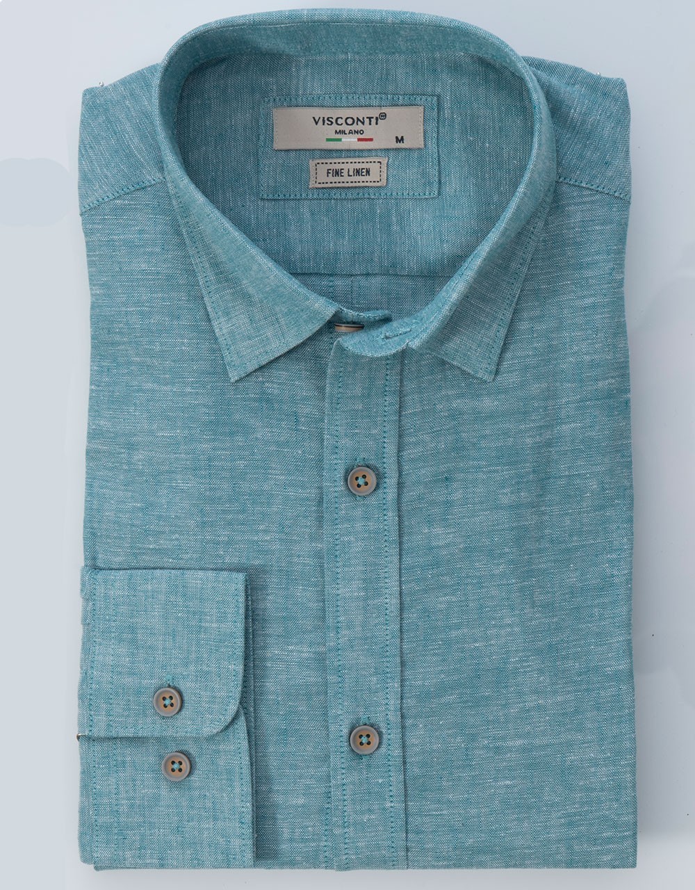 Visconti Ανδρικό Πουκάμισο Λινό Με Μακρύ Μανίκι - Shirts