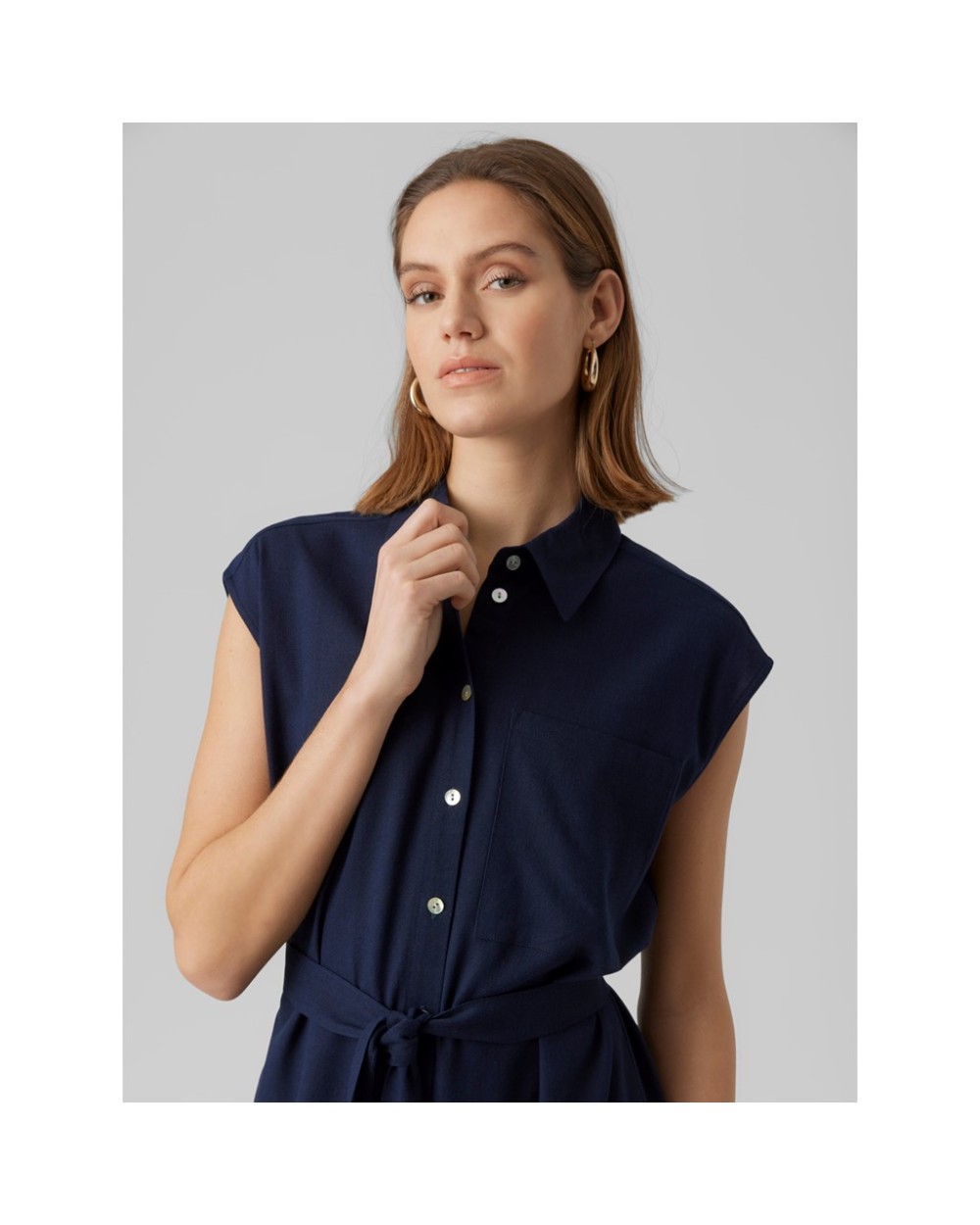 VMMYMILO SL CALF SHIRT DRESS WVN GA