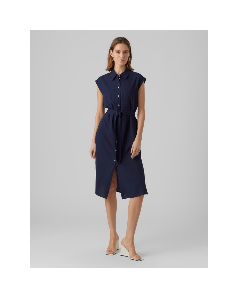 VMMYMILO SL CALF SHIRT DRESS WVN GA