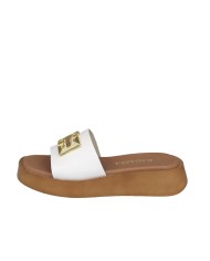Γυναικεία Δερμάτινα Flatforms Ragazza 01164 - Παντόφλες