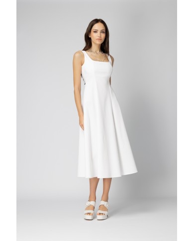 MIDI ΛΕΥΚΟ ΦΟΡΕΜΑ FLORENCE DRESS