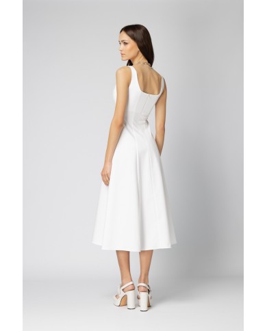 MIDI ΛΕΥΚΟ ΦΟΡΕΜΑ FLORENCE DRESS