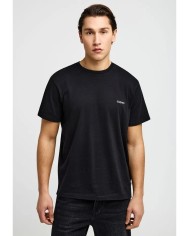 Ανδρικό μονόχρωμο T-shirt - τύπωμα στήθος - T-Shirts