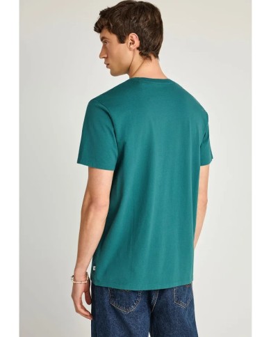 Ανδρικό μονόχρωμο T-shirt - τύπωμα στήθος