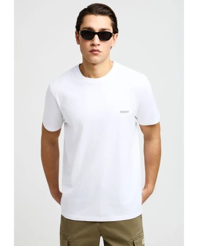 Ανδρικό μονόχρωμο T-shirt - τύπωμα στήθος