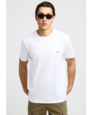 Ανδρικό μονόχρωμο T-shirt - τύπωμα στήθος - T-Shirts