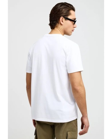 Ανδρικό μονόχρωμο T-shirt - τύπωμα στήθος