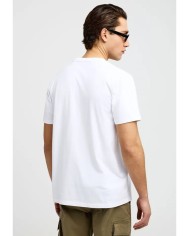Ανδρικό μονόχρωμο T-shirt - τύπωμα στήθος - T-Shirts