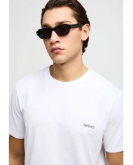 Ανδρικό μονόχρωμο T-shirt - τύπωμα στήθος - T-Shirts