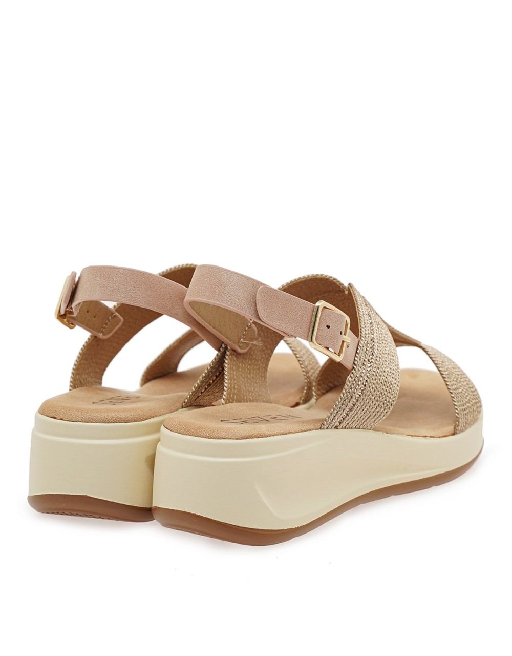ΓΥΝΑΙΚΕΙΟ ΧΡΥΣΟ FLATFORM ΜΑΚΡΑΜΕ STRASS - Platforms