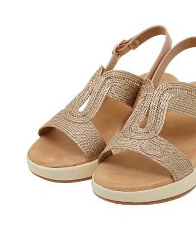 ΓΥΝΑΙΚΕΙΟ ΧΡΥΣΟ FLATFORM ΜΑΚΡΑΜΕ STRASS