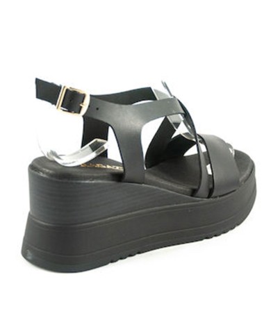 Ragazza Women's Leather Platform Shoes Black 0394