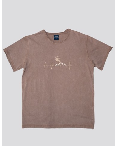Πετροπλυμένο T-shirt - ΟΡΕΙΒΑΤΗΣ ΚΑΡΔΙΟΓΡΑΦΗΜΑ